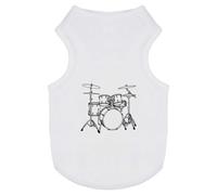 Azeeda 'Drum Kit' Pet Dog/Cat T-Shirt, L (PT00181987)