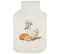 Azeeda 'Duck Baking Bread' Hot Water Bottle Cover (HW00052962)