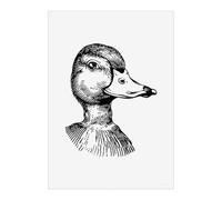 Azeeda 'Duck Portrait' Wall Art Poster Print - Unframed Artwork for Home Decor - A5 Portrait (PP00321033)