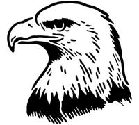 Azeeda 'Eagle Side View Portrait' Reusable Stencil - Durable Decorative Template for Painting and Spraying on Walls, Tiles, Wood, Fabric & Craft Projects - XL (A3) (WS00081793)