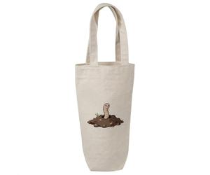 Azeeda 'Earthworm in Soil' Cotton Wine Bottle Gift/Travel Bag (BL00048618)