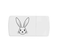 Azeeda 'Easter Bunny Face' Pill Box with Tablet Splitter (PI00043017)