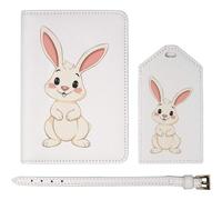 Azeeda 'Easter Bunny' Passport Cover & Luggage Tag Travel Set (PA00043226)