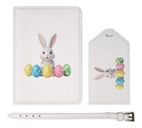 Azeeda 'Easter Bunny with Eggs' Passport Cover & Luggage Tag Travel Set (PA00041892)