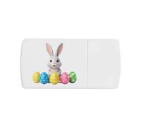 Azeeda 'Easter Bunny with Eggs' Pill Box with Tablet Splitter (PI00041678)