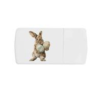 Azeeda 'Easter Bunny with Eggs' Pill Box with Tablet Splitter (PI00042183)