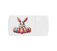 Azeeda 'Easter Bunny with Eggs' Pill Box with Tablet Splitter (PI00042590)