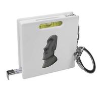 Azeeda 'Easter Island Head' Keyring Tape Measure/Spirit Level Tool (KM00022099)