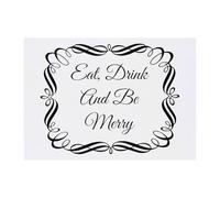 Azeeda 'Eat Drink And Be Merry' Temporary Tattoo - A6 (TO00103251)