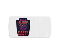 Azeeda 'Eat Sleep Darts Repeat' Pill Box with Tablet Splitter (PI00035496)