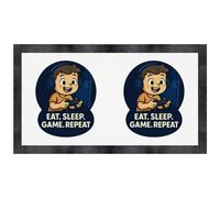 Azeeda 'Eat. Sleep. Game. Repeat.' Pet Feeding Mat (PM00030070)
