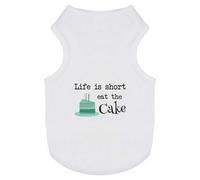 Azeeda 'Eat The Cake' Pet Dog/Cat T-Shirt, L (PT00166915)