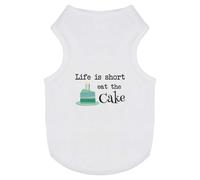 Azeeda 'Eat The Cake' Pet Dog/Cat T-Shirt, S (PT00166913)