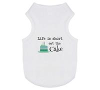 Azeeda 'Eat The Cake' Pet Dog/Cat T-Shirt, XS (PT00166912)