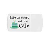 Azeeda 'Eat The Cake' Pill Box with Tablet Splitter (PI00038129)