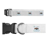 Azeeda 'Eat The Pie!' Dog Collar - White, L (PR00087150)