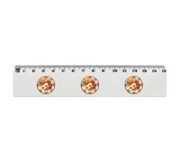 Azeeda 'Elegant English Breakfast' 15cm (6 Inch) White Plastic Ruler (RL00109667)