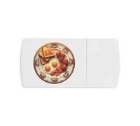 Azeeda 'Elegant English Breakfast' Pill Box with Tablet Splitter (PI00042061)