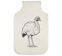 Azeeda 'Emu Line Art' Hot Water Bottle Cover (HW00047034)
