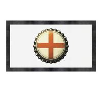 Azeeda 'England Flag Bottle Cap' Pet Feeding Mat (PM00040199)
