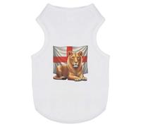 Azeeda 'England Flag With Lioness' Pet Dog/Cat T-Shirt, XS (PT00162016)
