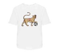 Azeeda 'England Lioness & Football' Unisex T-Shirt - 100% Cotton, White, M (TA00209693)