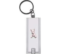 Azeeda 'English Bull Terrier' LED Torch Keyring - Compact Pocket Flashlight with Keychain - Handy Mini Light for Bags and Keys (KT00025399)