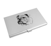 Azeeda 'English Bulldog Portrait' Business Card Holder/Credit Card Wallet (CH00051645)