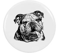 Azeeda 'English Bulldog Portrait' Button/Lapel Badges (BB065819) | Pin Back Badges for Clothes, Bags, Accessories and Gifts