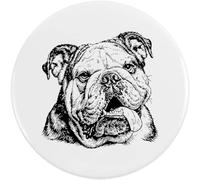 Azeeda 'English Bulldog Portrait' Button/Lapel Badges (BB065819) | Pin Back Badges for Clothes, Bags, Accessories and Gifts