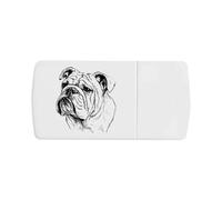 Azeeda 'English Bulldog Portrait' Pill Box with Tablet Splitter (PI00039383)