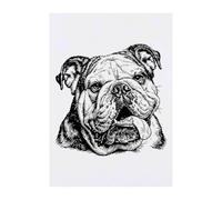Azeeda 'English Bulldog Portrait' Temporary Tattoo - A6 (TO00106423)