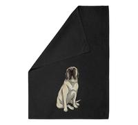 Azeeda 'English Mastiff' Black Cotton Tea Towel/Dish Cloth (TW00048117)