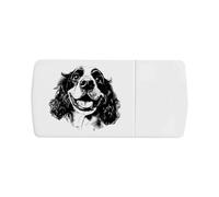 Azeeda 'English Springer Spaniel' Pill Box with Tablet Splitter (PI00038481)