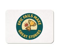 Azeeda 'Epic Fails Make Great Stories' Rectangular Fridge Magnet - Decorative Refrigerator & Whiteboard Magnet for Home, Kitchen or Office - 70mm x 49mm (FM00058228)