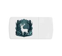 Azeeda 'Ethereal White Stag Spirit' Pill Box with Tablet Splitter (PI00041268)