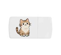 Azeeda 'European Shorthair Cat' Pill Box with Tablet Splitter (PI00041404)