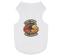 Azeeda 'Everything Tastes Better On A Board' Pet Dog/Cat T-Shirt, XS (PT00155320)