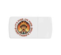 Azeeda 'Everythings Fine' Pill Box with Tablet Splitter (PI00038054)