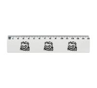 Azeeda 'Evil Halloween Pumpkin' 15cm (6 Inch) White Plastic Ruler (RL00116531)