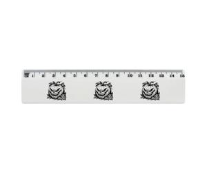 Azeeda 'Evil Halloween Pumpkin' 15cm (6 Inch) White Plastic Ruler (RL00116531)