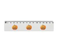 Azeeda 'Evil Pumpkin' 15cm (6 Inch) White Plastic Ruler (RL00114171)