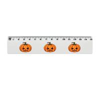 Azeeda 'Evil Pumpkin' 15cm (6 Inch) White Plastic Ruler (RL00114199)