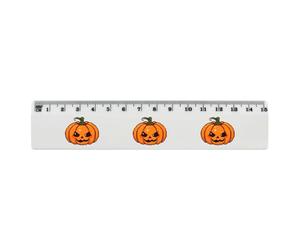 Azeeda 'Evil Pumpkin' 15cm (6 Inch) White Plastic Ruler (RL00114199)