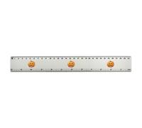 Azeeda 'Evil Pumpkin' 30cm (12 Inch) White Plastic Ruler (RL00114172)