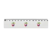 Azeeda 'Evil Radish' 15cm (6 Inch) White Plastic Ruler (RL00114081)