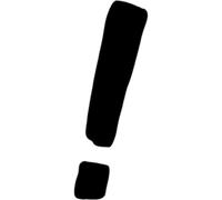 Azeeda 'Exclamation Mark' Reusable Stencil - Durable Decorative Template for Painting and Spraying on Walls, Tiles, Wood, Fabric & Craft Projects - S (A6) (WS00064430)