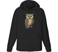 Azeeda Extra Extra Large 'Celtic Owl' Adult Hoodie/Hooded Sweater/Jumper (Black) (HO00358303)