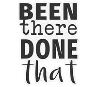 Azeeda Extra Large 720mm 'Been There Done That' Clear Static Window Cling Sticker/Decal (Black) (WC00159764)