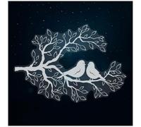Azeeda Extra Large 720mm 'Birds On A Branch' Clear Static Window Cling Sticker/Decal (White) (WC00139529)